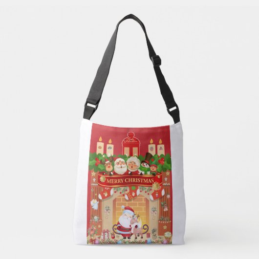 Frohe Weihnachten  Crossbody Tas (Voorkant)