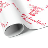 Frohe Weihnachten Duits Vrolijk Kerstfeest gewoont Cadeaupapier (Rol Hoek)