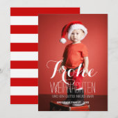 Frohe Weihnachten | Duitse Kaart van de Foto van (Voorkant / Achterkant)