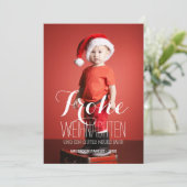 Frohe Weihnachten | Duitse Kaart van de Foto van (Staand voorkant)