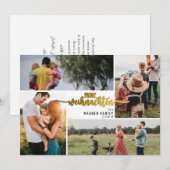 Frohe Weihnachten Duitse Kerst 4 Fotocollage Feestdagenkaart (Voorkant / Achterkant)