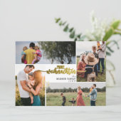 Frohe Weihnachten Duitse Kerst 4 Fotocollage Feestdagenkaart (Staand voorkant)