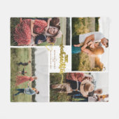 Frohe Weihnachten Duitse Kerst 4 Fotocollage Fleece Deken (Voorkant (Horizontaal))