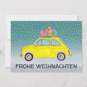 Frohe Weihnachten Duitse Kerst Fiat 500 Feestdagenkaart