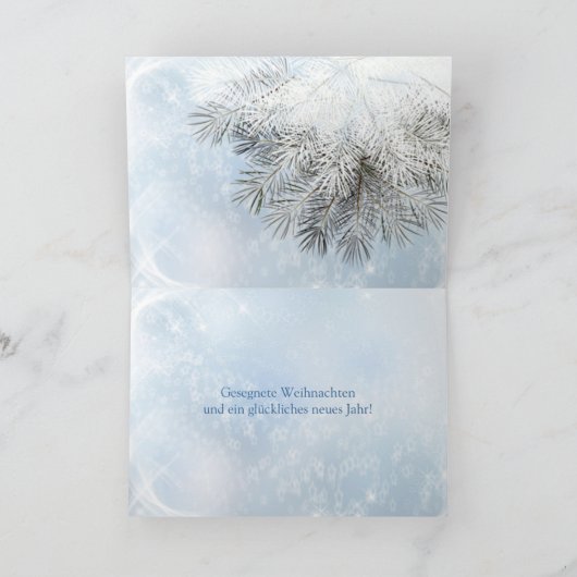Frohe Weihnachten - Duitse Kerstmis Feestdagen Kaart (Binnen)
