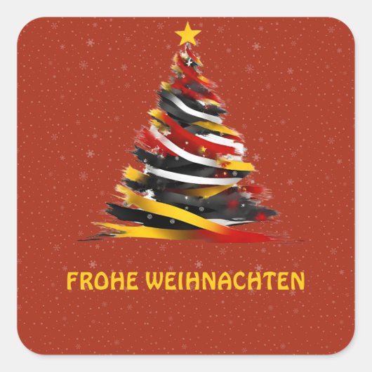 FROHE WEIHNACHTEN DUITSE STICKER (Voorkant)