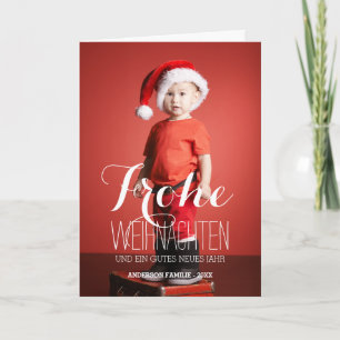 Frohe Weihnachten Duitse vakantie begroeting Kaa Feestdagen Kaart