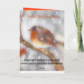 frohe weihnachten Duitse vrolijke Kerstmis Feestdagen Kaart (Achterkant)