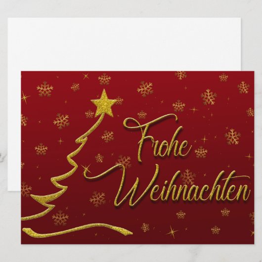 Frohe Weihnachten Feestdagenkaart (Voorkant / Achterkant)