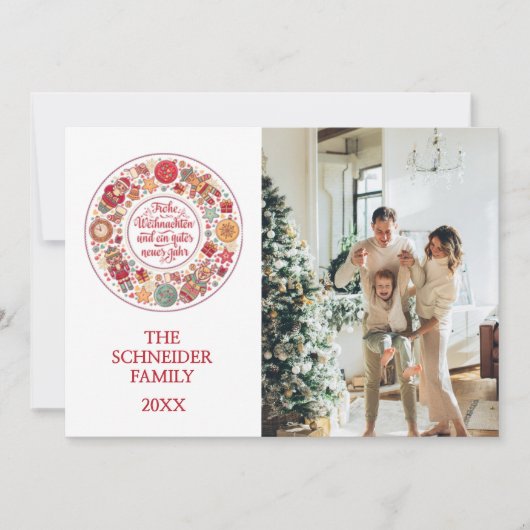 Frohe Weihnachten Feestdagenkaart (Voorkant)