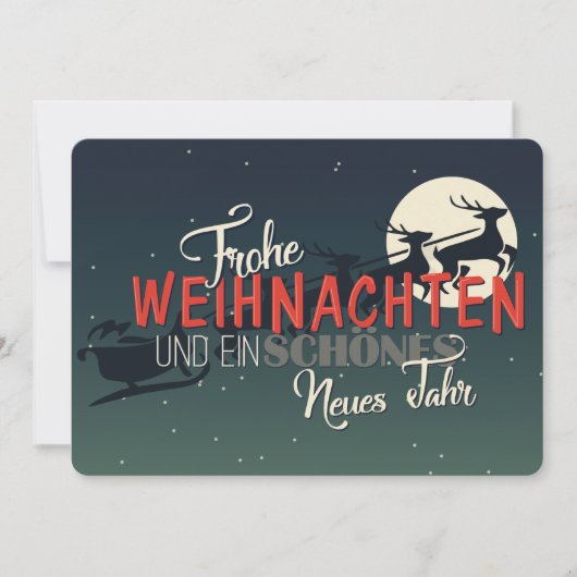 Frohe Weihnachten Feestdagenkaart (Voorkant)