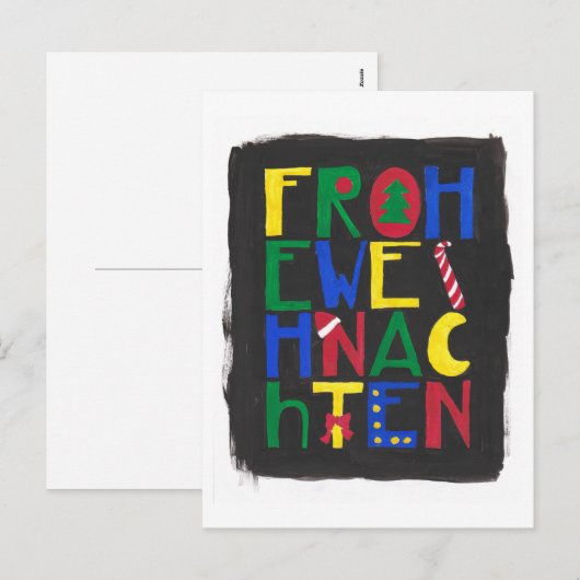 Frohe Weihnachten Feestdagenkaart (Voorkant / Achterkant)