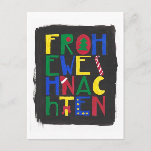 Frohe Weihnachten Feestdagenkaart (Voorkant)