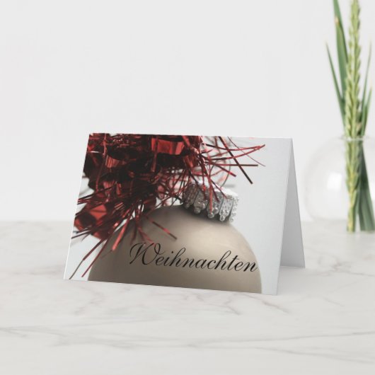 Frohe Weihnachten German KerstKaart Feestdagen Kaart (Voorkant)