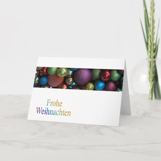 Frohe Weihnachten German KerstKaart Feestdagen Kaart (Voorkant)
