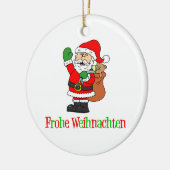 Frohe Weihnachten German Kerstkerstkerstkerstkerst Keramisch Ornament (Links)