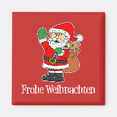 Frohe Weihnachten German Kerstkerstkerstkerstkerst Magneet (Voorkant)