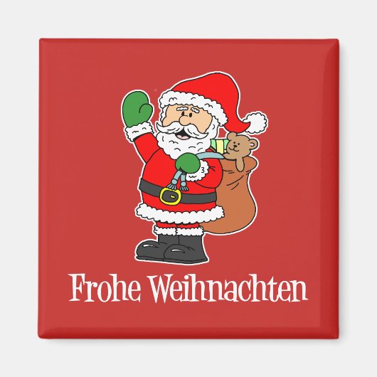 Frohe Weihnachten German Kerstkerstkerstkerstkerst Magneet (Voorkant)