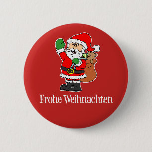 Frohe Weihnachten German Kerstkerstkerstkerstkerst Ronde Button 5,7 Cm
