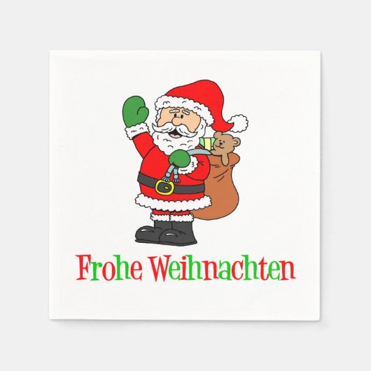 Frohe Weihnachten German Kerstkerstkerstkerstkerst Servet (Voorkant)