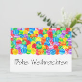 Frohe Weihnachten German Kerstmis, waterverf Kaart (Staand voorkant)