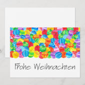 Frohe Weihnachten German Kerstmis, waterverf Kaart (Voorkant / Achterkant)