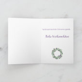 Frohe Weihnachten, German Kerstwreath Holida Feestdagen Kaart (Binnen)
