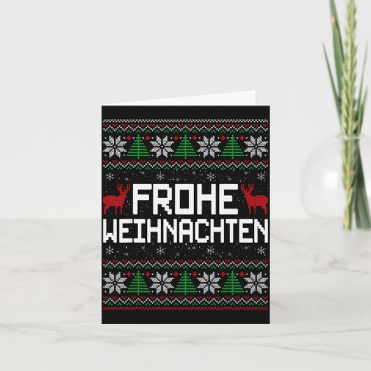 Frohe Weihnachten German Merry Christmas Holidays  Kaart (Voorkant)