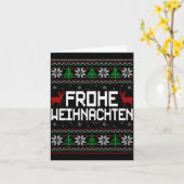 Frohe Weihnachten German Merry Christmas Holidays  Kaart (Gele Bloem)