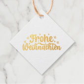 Frohe Weihnachten Gold Bedankjes Labels (Voorkant)