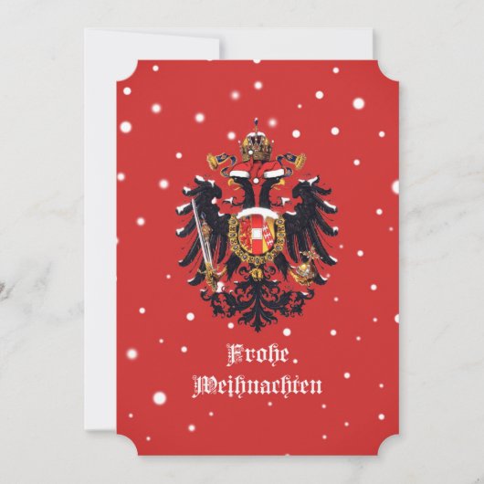 "Frohe Weihnachten" Habsburg-kerstflat Feestdagenkaart (Voorkant)