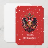 "Frohe Weihnachten" Habsburg-kerstflat Feestdagenkaart (Voorkant / Achterkant)