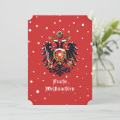 "Frohe Weihnachten" Habsburg-kerstflat Feestdagenkaart (Staand voorkant)