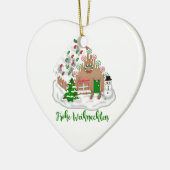 Frohe Weihnachten Herzanhänger Keramik Baumschmuck Keramisch Ornament (Links)