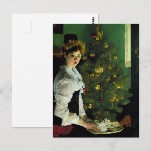 Frohe Weihnachten. Impressionismus Briefkaart (Voorkant / Achterkant)