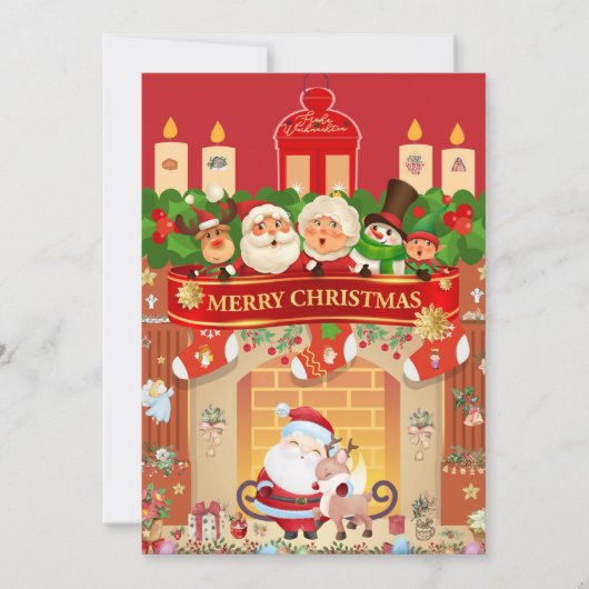 Frohe Weihnachten  Kaart (Voorkant)