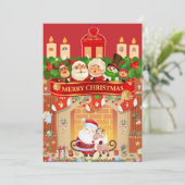 Frohe Weihnachten  Kaart (Staand voorkant)