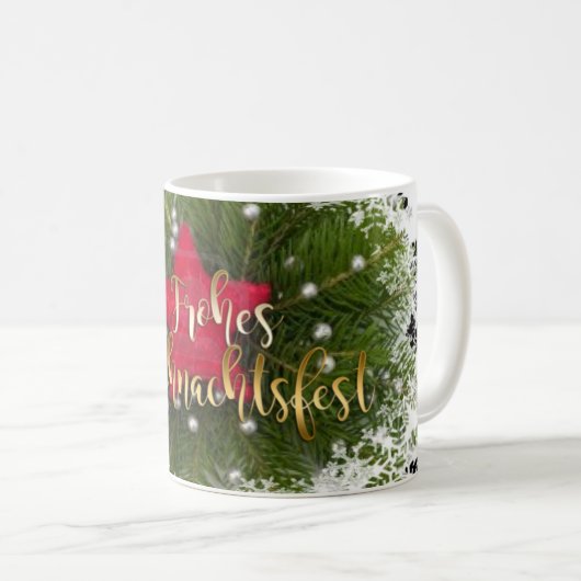 Frohe Weihnachten Kaffeetasse Koffiemok (Voorkant rechts)