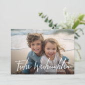 Frohe Weihnachten - Kerstmoderne volledige foto Feestdagenkaart (Staand voorkant)