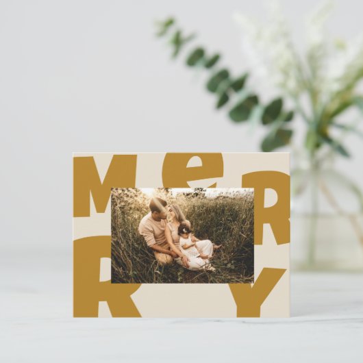 Frohe Weihnachten kundenspezifische Foto Feiertage Feestdagenkaart (Staand voorkant)