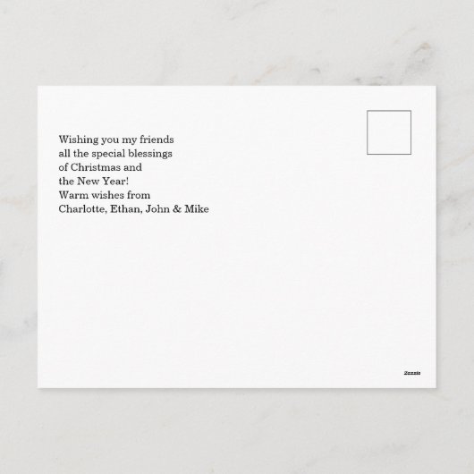 Frohe Weihnachten kundenspezifische Foto Feiertage Feestdagenkaart (Achterkant)