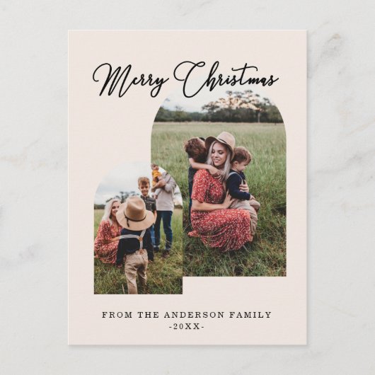 Frohe Weihnachten kundenspezifische Foto Feiertage Feestdagenkaart (Voorkant)