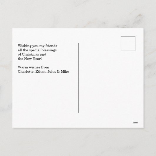 Frohe Weihnachten kundenspezifische Foto Feiertage Feestdagenkaart (Achterkant)