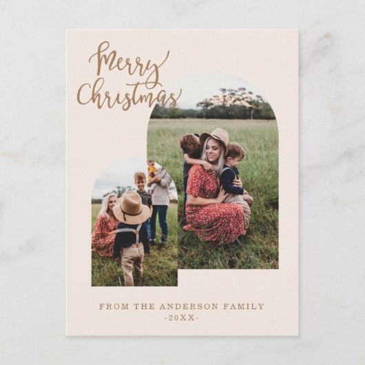 Frohe Weihnachten kundenspezifische Foto Feiertage Feestdagenkaart (Voorkant)