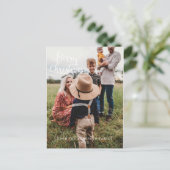 Frohe Weihnachten kundenspezifische Foto Feiertage Feestdagenkaart (Staand voorkant)