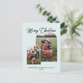 Frohe Weihnachten kundenspezifische Foto Feiertage Feestdagenkaart (Staand voorkant)