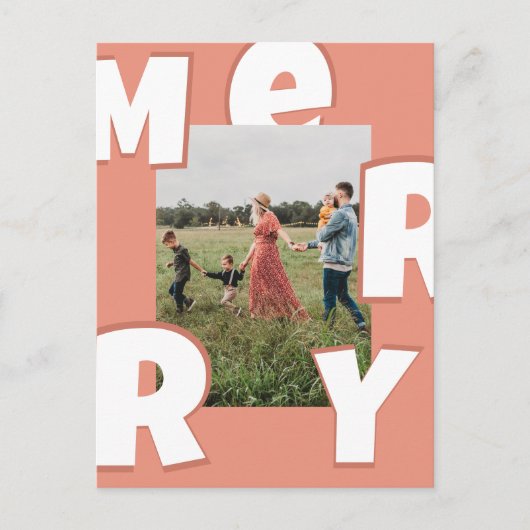 Frohe Weihnachten kundenspezifische Foto Feiertage Feestdagenkaart (Voorkant)