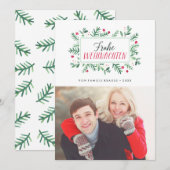 Frohe Weihnachten Laub | Weihnachtskarte Feestdagenkaart (Voorkant / Achterkant)