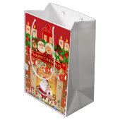 Frohe Weihnachten Medium Cadeauzakje (Achterkant Gekanteld)