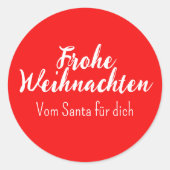 Frohe Weihnachten Merry Christmas in German  Ronde Sticker (Voorkant)